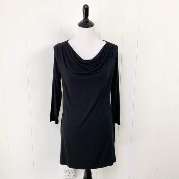 SOMA Loungewear Black Luxuriously Soft Black Cowl Neck Tunic Women's Size XS - Picture 2 of 15